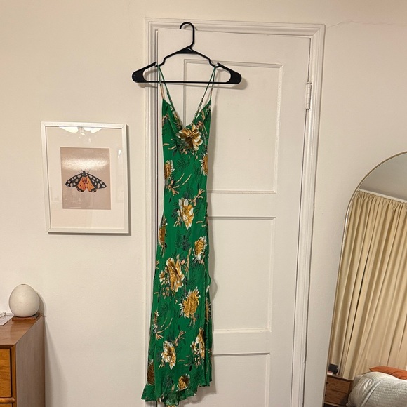 NEW Astr Vibrant Green Floral Dress XS - Picture 5 of 5